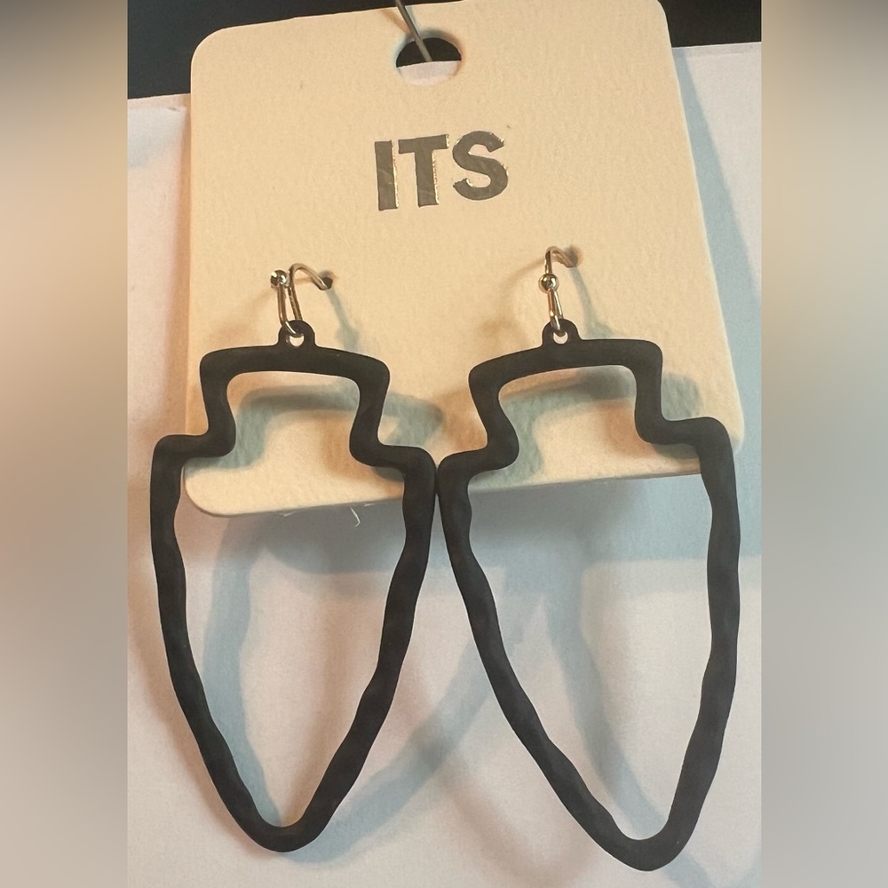 Black Arrowhead Earrings